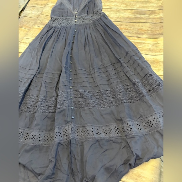 Lucky Brand Indigo Lace-Trim Maxi Dress - Picture 8 of 12